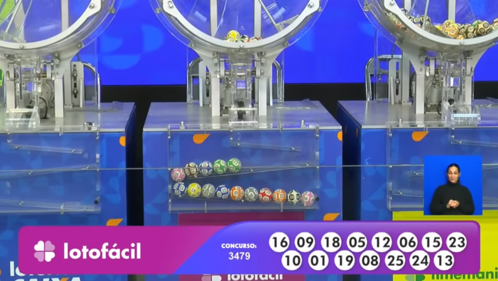 Imagem com o resultado da Lotofácil concurso 3479, sorteio realizado no dia 26/08/2025.