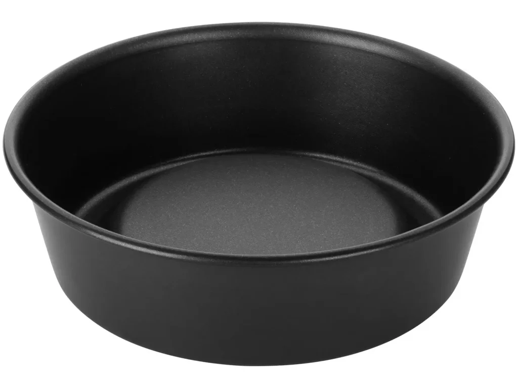 Forma redonda para assar bolos.